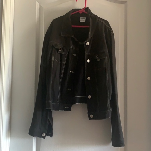 Old Navy Black Cotton Black "Jean" Jacket - Picture 1 of 4